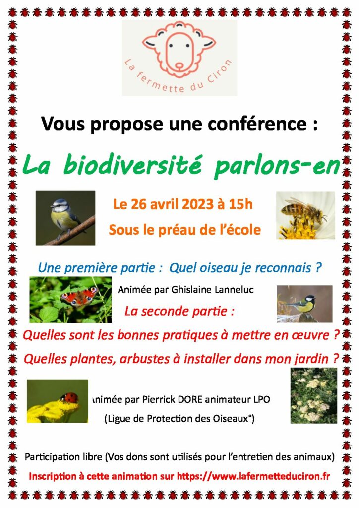 Conférence sur les oiseaux du sud Gironde et la biodiversité